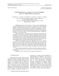 the dimensional stability of elastomeric dental impression materials