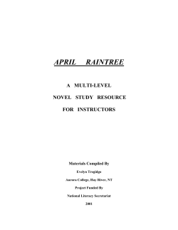 april raintree - NWT Literacy Council