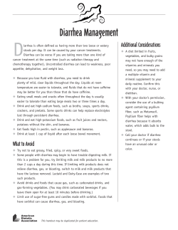Diarrhea Management