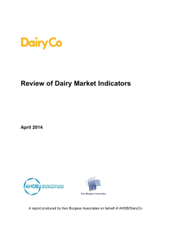 Review of Dairy Market Indicators