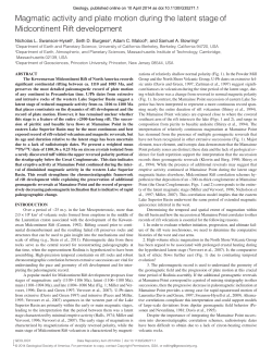 Magmatic activity and plate motion during the latent stageof