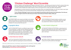 Chicken Challenge Word Scramble