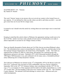 OLD PHILMONT #18 &ndash; Veterans By Charles R. Nichols The word