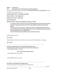 Demographic Factors and Expressions of - UW
