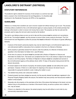 LANDLORD`S DISTRAINT (Distress)