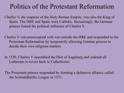 PP, Reformation and Religious Wars
