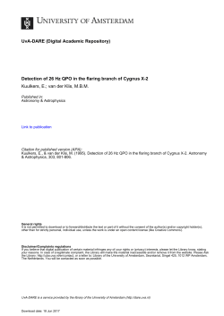 Detection of 26 Hz QPO in the flaring branch of Cygnus - UvA-DARE