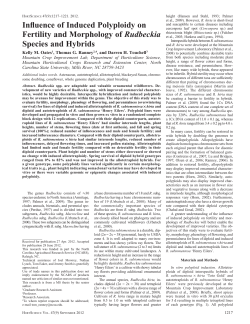 Influence of Induced Polyploidy on Fertility and Morphology of