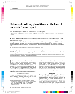 Heterotopic salivary gland tissue at the base of the neck: A case report