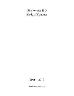 SISD Code of Conduct