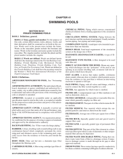 Chapter 41 - Swimming Pools