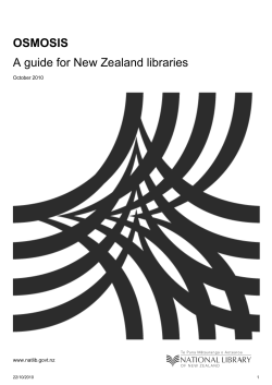osmosis - National Library of New Zealand