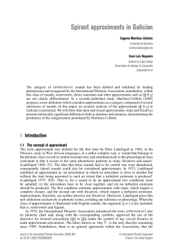 Spirant approximants in Galician