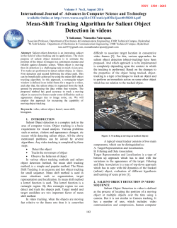 Mean-Shift Tracking Algorithm for Salient Object Detection in videos