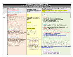 Glenview Middle School Lesson Plans 2011-2012