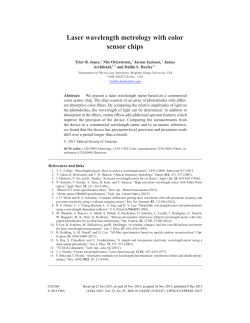 Laser wavelength metrology with color sensor chips