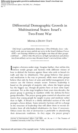 Differential Demographic - The Belfer Center for Science and