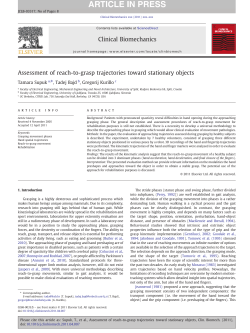 Assessment of reach-to-grasp trajectories toward stationary objects