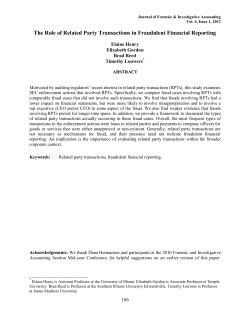 The Role of Related Party Transactions in Fraudulent Financial