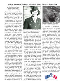 Master Swimmer: Octogenarian Sets World Records, Wins Gold