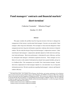 Fund managers` contracts and financial markets` short