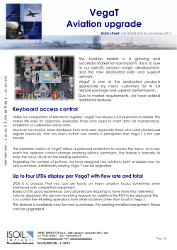 Aviation upgrade - Isoil Impianti SpA
