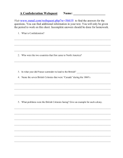 A Confederation Webquest