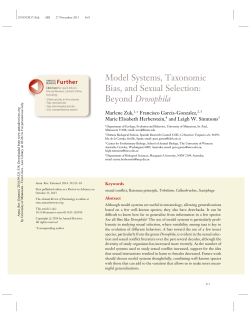 Model Systems, Taxonomic Bias, and Sexual Selection