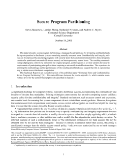 Secure Program Partitioning