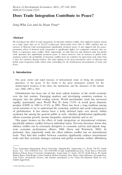 Does Trade Integration Contribute to Peace?