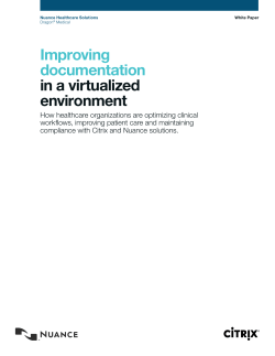 Improving Documentation in a Virtualized Environment with Nuance