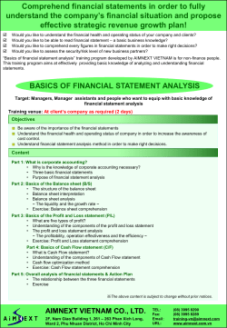 Comprehend financial statements in order to fully understand the