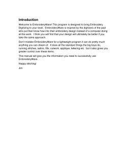 Introduction - EmbroideryWare