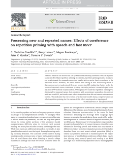 article in press - UNC
