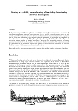 Housing accessibility versus housing affordability