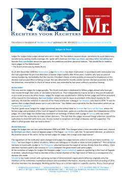 Judges in Need - Rechters voor Rechters