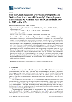 Did the Great Recession Downsize Immigrants and Native