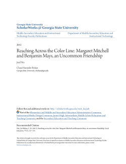 Reaching Across the Color Line: Margaret Mitchell and Benjamin