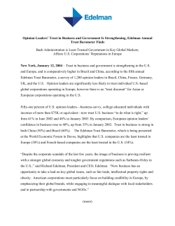 Opinion Leaders` Trust in Business and Government Is