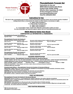 Phenolphthalein Forensic Set