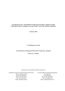 03 18 WQ Assess Sus Agriculture Tully-Murray