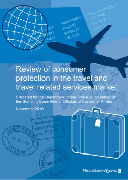 Review of consumer protection in the travel and travel related