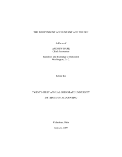 the independent accountant and the sec