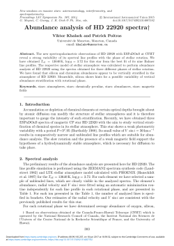Abundance analysis of HD 22920 spectra