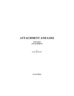 Bowlby J. Attachment and Loss