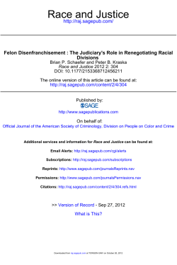 Race and Justice - Criminal Justice Masters