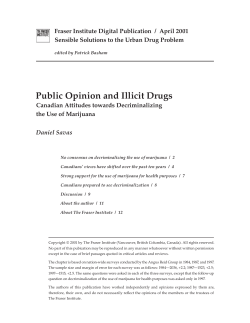 Public Opinion and Illicit Drugs