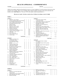 CIRCLE the number which best describes the frequency of your