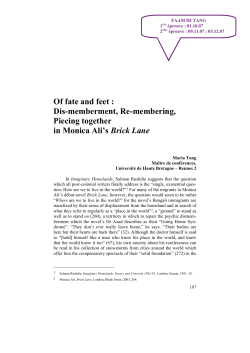 Of fate and feet : Dis-memberment, Re