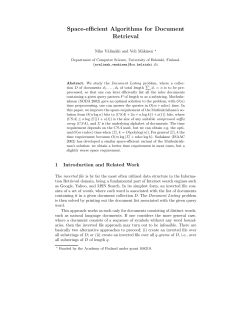 Space-efficient Algorithms for Document Retrieval